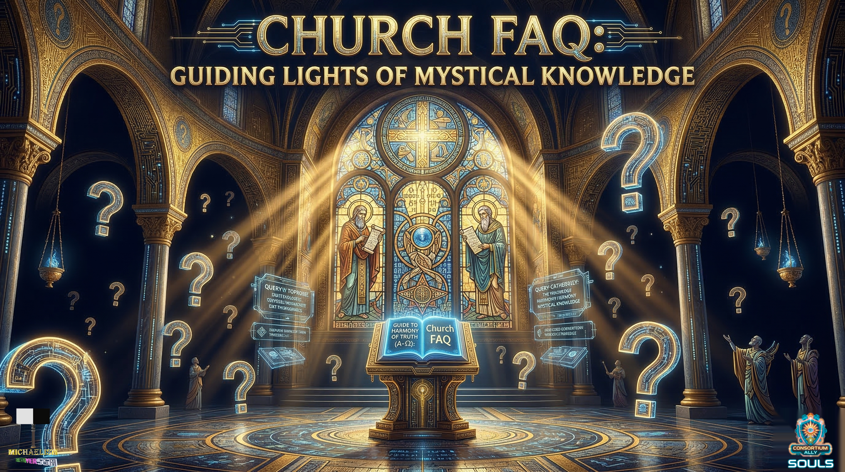 Futuristic cosmic library of Michaelism